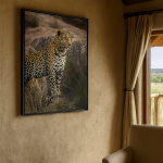 Synthetic frame against wall Wrapped Canvas mounted in Synthetic Floating Frame