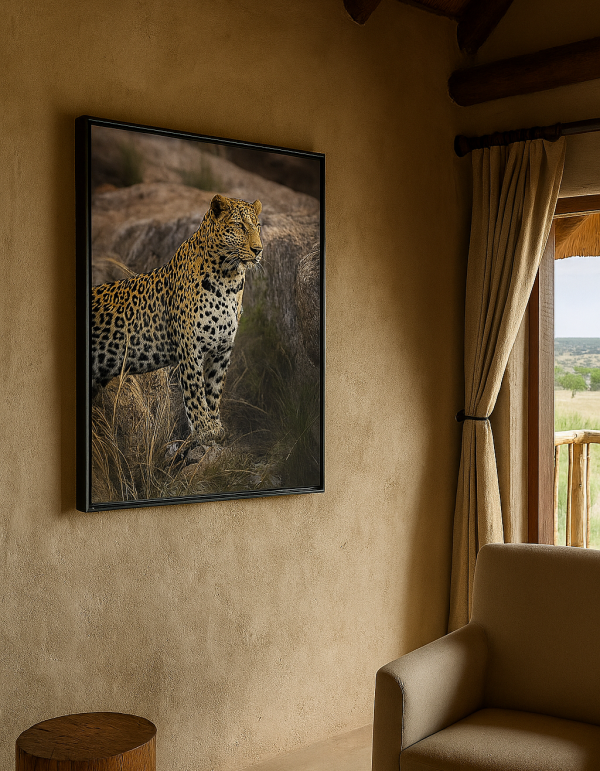 Synthetic frame against wall Wrapped Canvas mounted in Synthetic Floating Frame