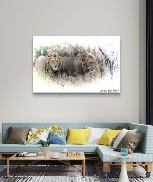 Lion Sentinels Canvas Canvas wrapped on stretched frame